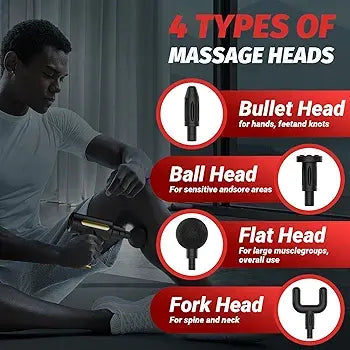 Professional Deep Tissue Massage Gun – Portable High Torque Muscle Massager for Back, Neck & Body