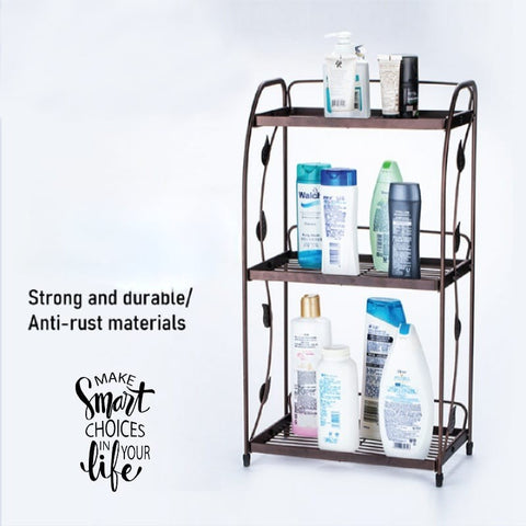 3-Tier Metal Spice Rack Organizer – Folding Kitchen Storage Shelf