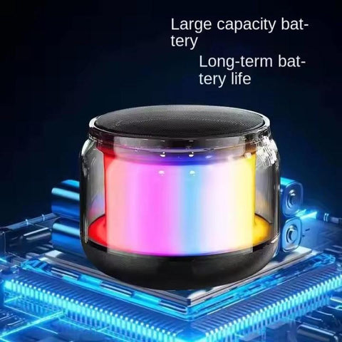RGB LED Light Bluetooth Speaker Compact Wireless Speaker with Powerful Sound