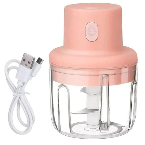 Portable USB Rechargeable Electric Food Chopper – Cordless Mini Grinder
