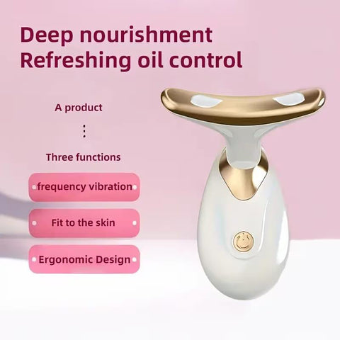 Electric Face & Neck Massager – Battery Operated Vibration Face Firming & Facial Sculpting Tool