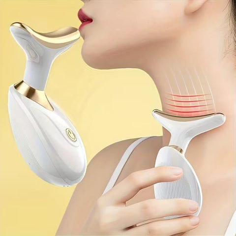 Electric Face & Neck Massager – Battery Operated Vibration Face Firming & Facial Sculpting Tool