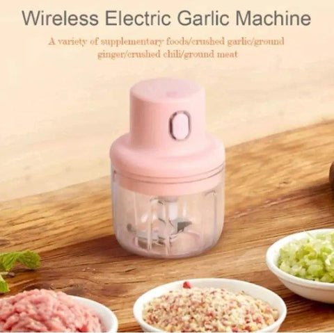 Portable USB Rechargeable Electric Food Chopper – Cordless Mini Grinder