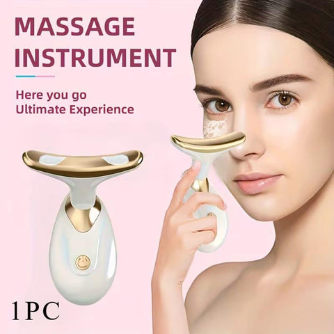 Electric Face & Neck Massager – Battery Operated Vibration Face Firming & Facial Sculpting Tool