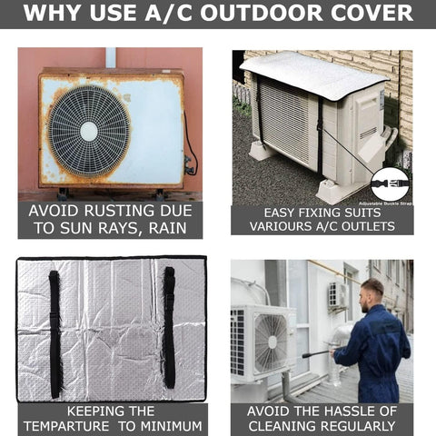 AC Outdoor Unit Protector Cover – Heat Insulation Sun Shade