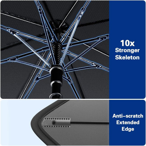 Car Sun Shade Umbrella – Foldable Windshield Sun Protector with UV Block Cover