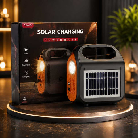 Solar Charging Power Bank – Portable Emergency Solar Charger with LED Flashlight