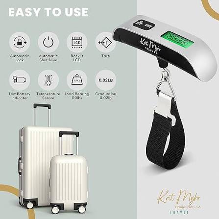 Digital Luggage Scale – Handheld Travel Baggage Weight Scale with LCD Display