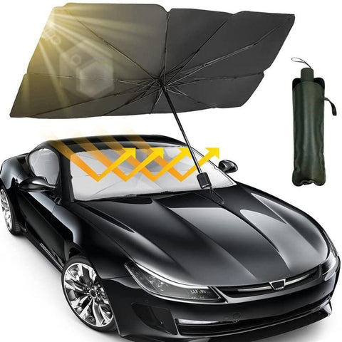 Car Sun Shade Umbrella – Foldable Windshield Sun Protector with UV Block Cover